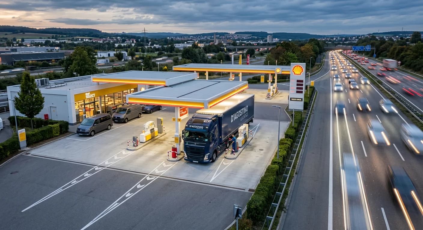 Truck fueling at station