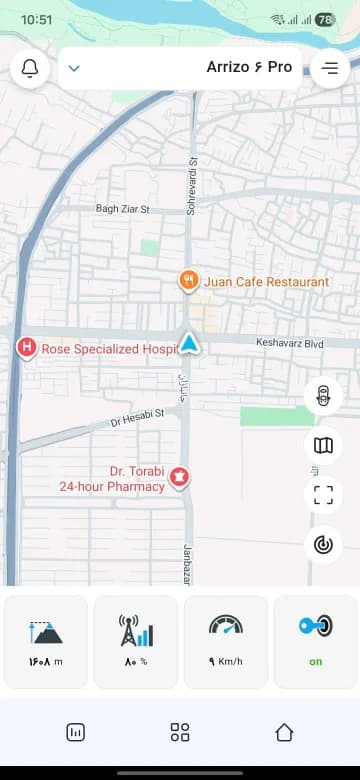 Live asset tracking map