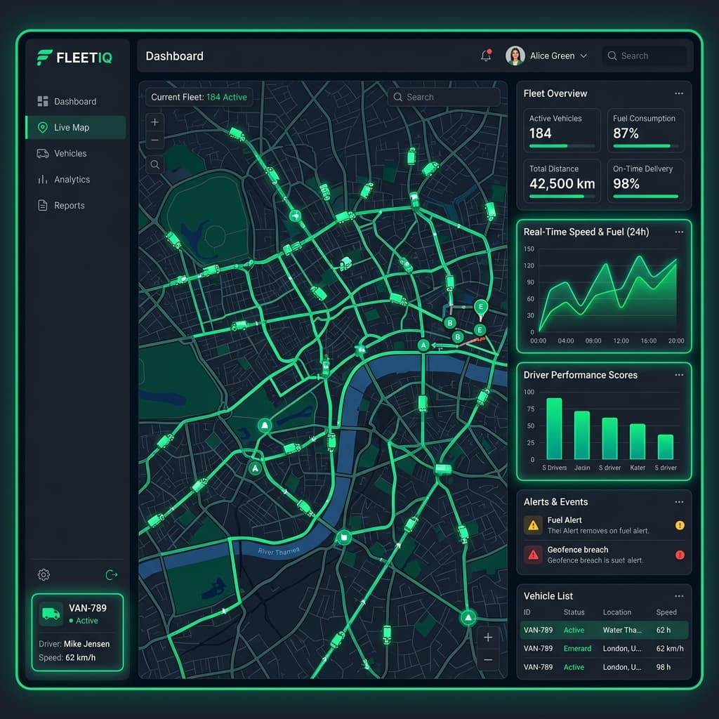FleetInfinity Partner Control Center Dashboard